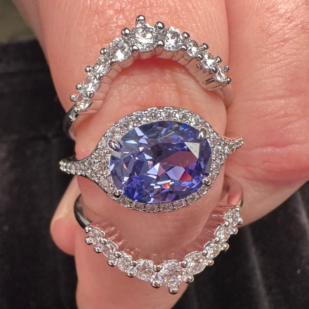 Bomb Party Tanzanite Ring 3 Pack Size 9 OG